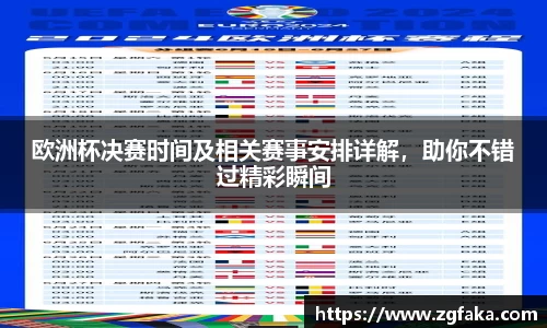 欧洲杯决赛时间及相关赛事安排详解，助你不错过精彩瞬间